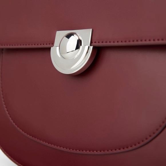 Zara oval shaped burgundy crossbody bag Medium - Picture 5 of 7